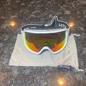 Smith Frontier White Red Sol-X Mirror Snow Goggles Medium/S3 Anti-Fog